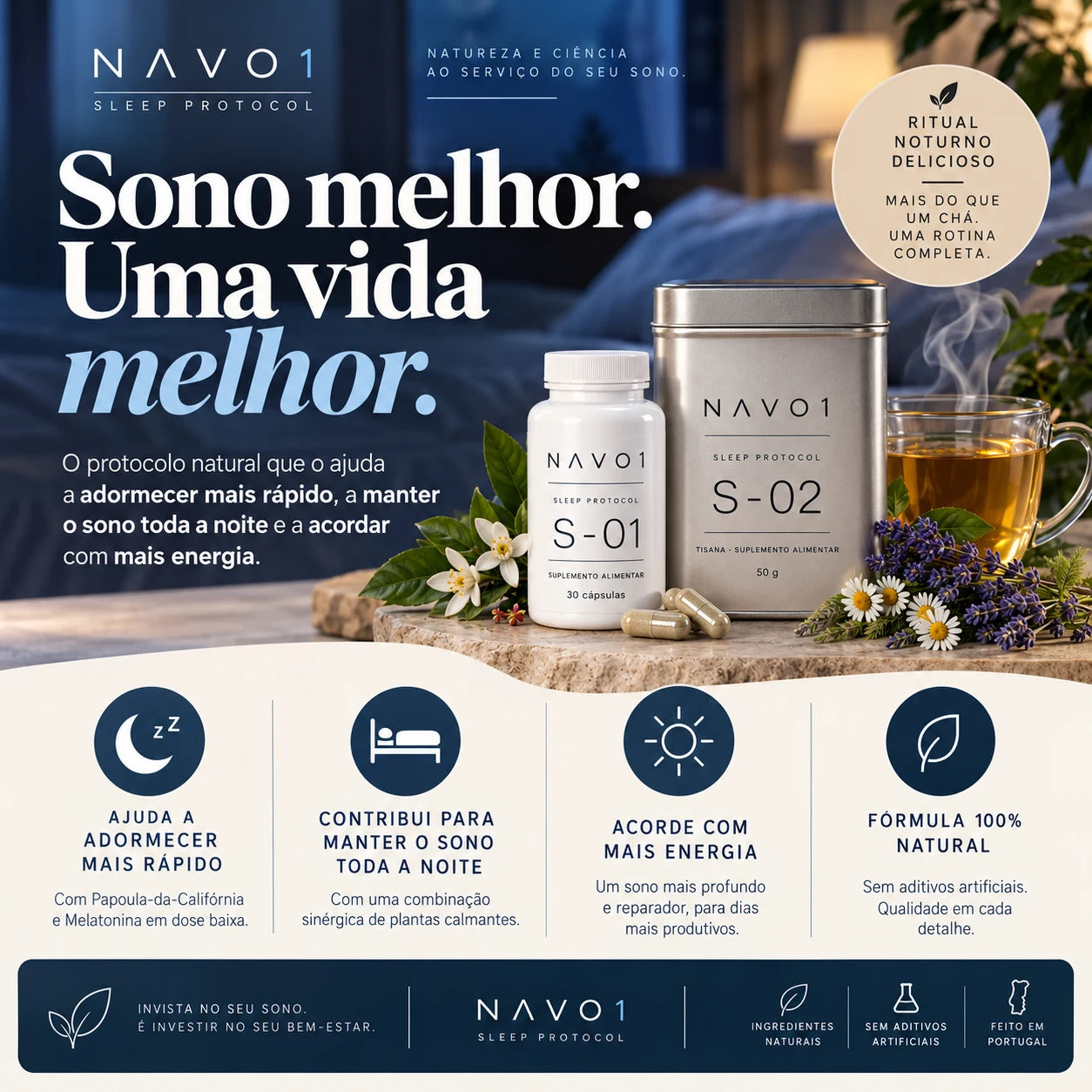 Apresentação geral do Sleep Protocol NAVO1 e dos seus benefícios